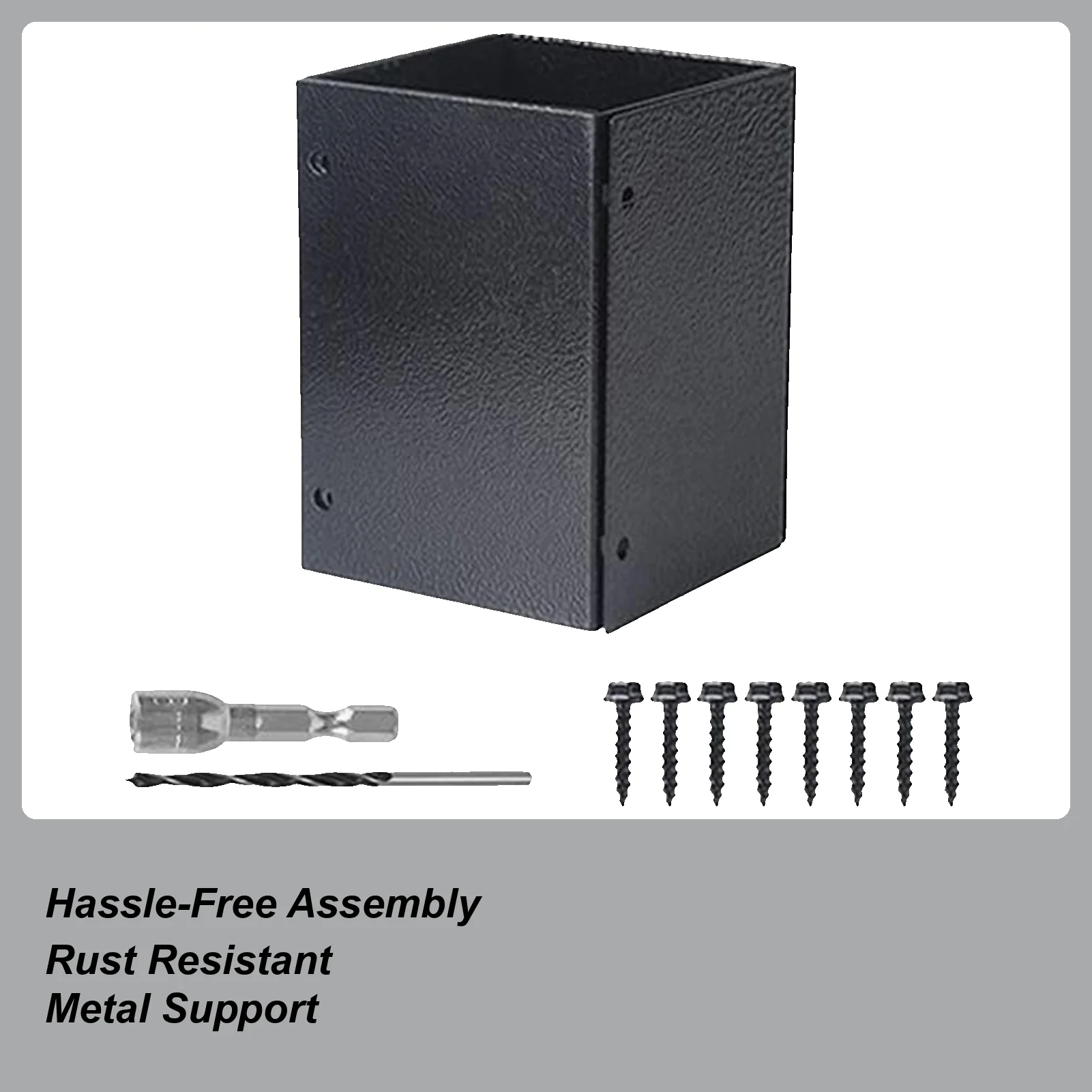 

Post Base Adjustable Holder Protector Feet Stainless Steel Post Base Cover With Screws For Deck Railing Mailbox Support Wood