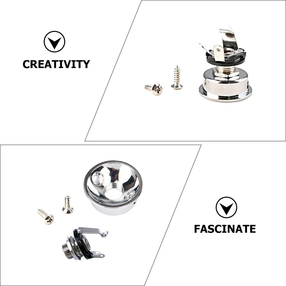 

Electric Guitar Socket Metal Jack Replacement Durable Guitar Output Part Long-Lasting Musical Instrument Accessory