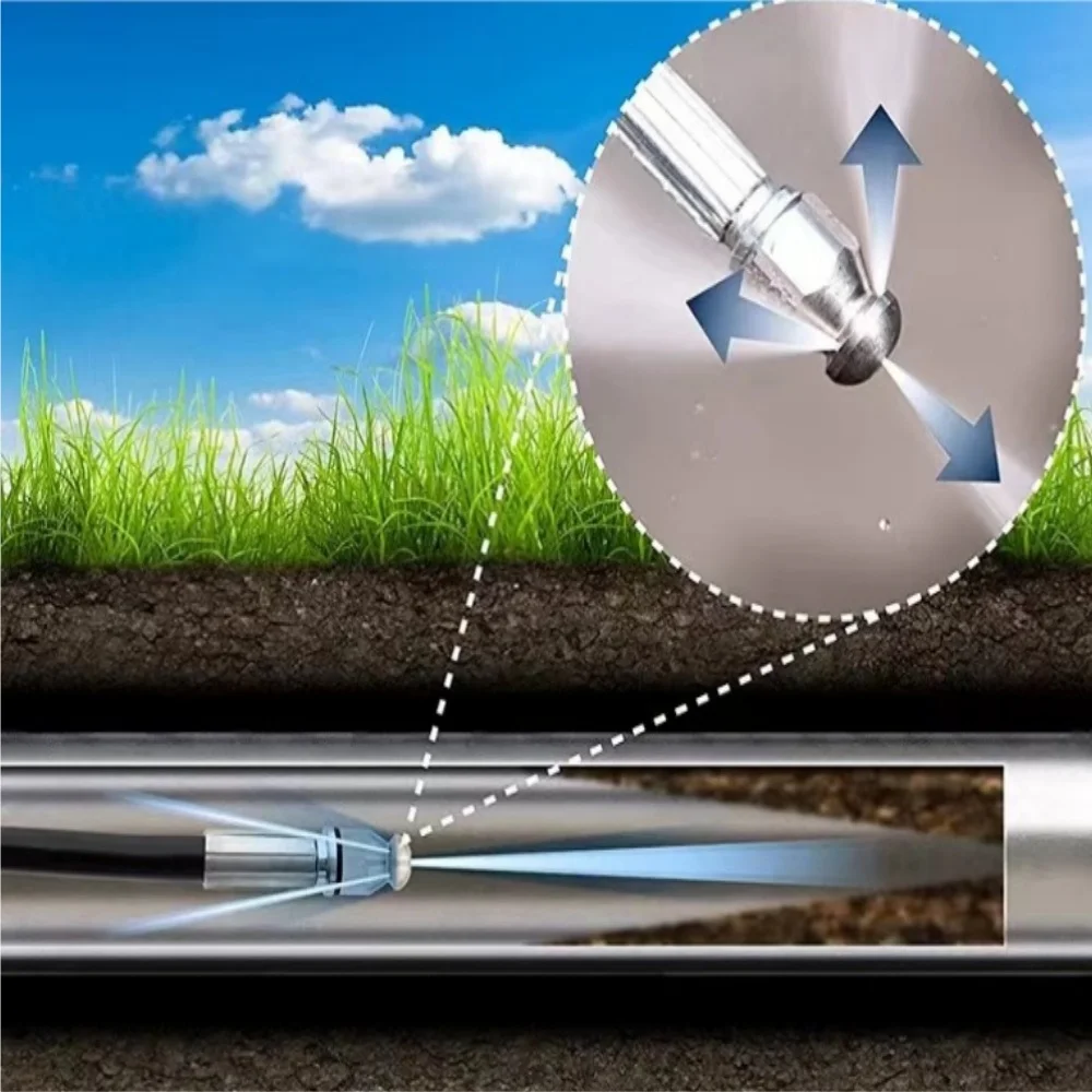 Imagem -04 - Pressão Máquina de Limpeza Mangueira de Limpeza de Dreno de Esgoto Bico Rotativo Kit de Esgoto Mangueira para Karcher K2k3k4k5k6k7 Alta