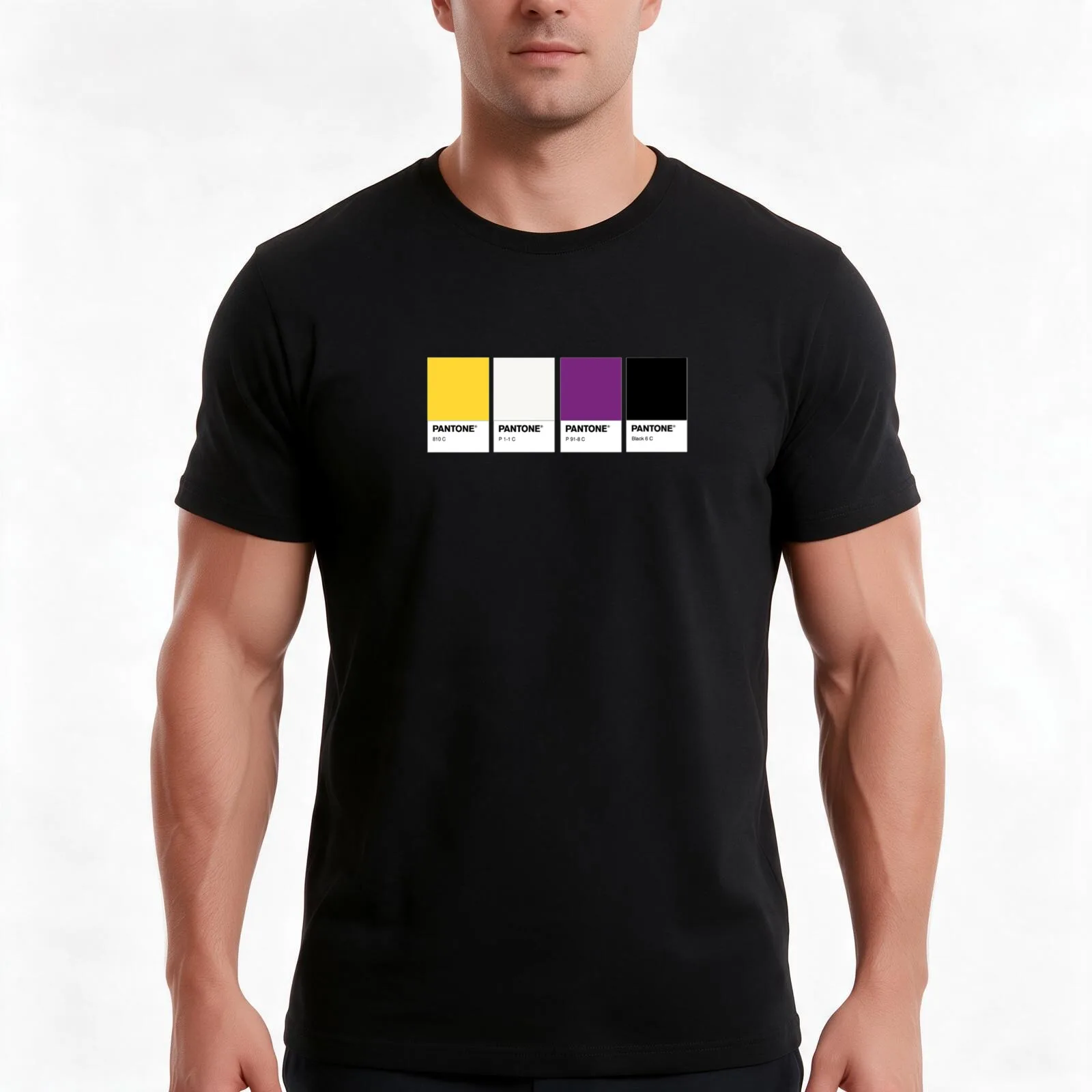 nonbinary pantone pride T-Shirt, Summer Casual Cotton Tee, Oversized Streetwear Tops, Vintage Graphic Print, Unisex Men Women
