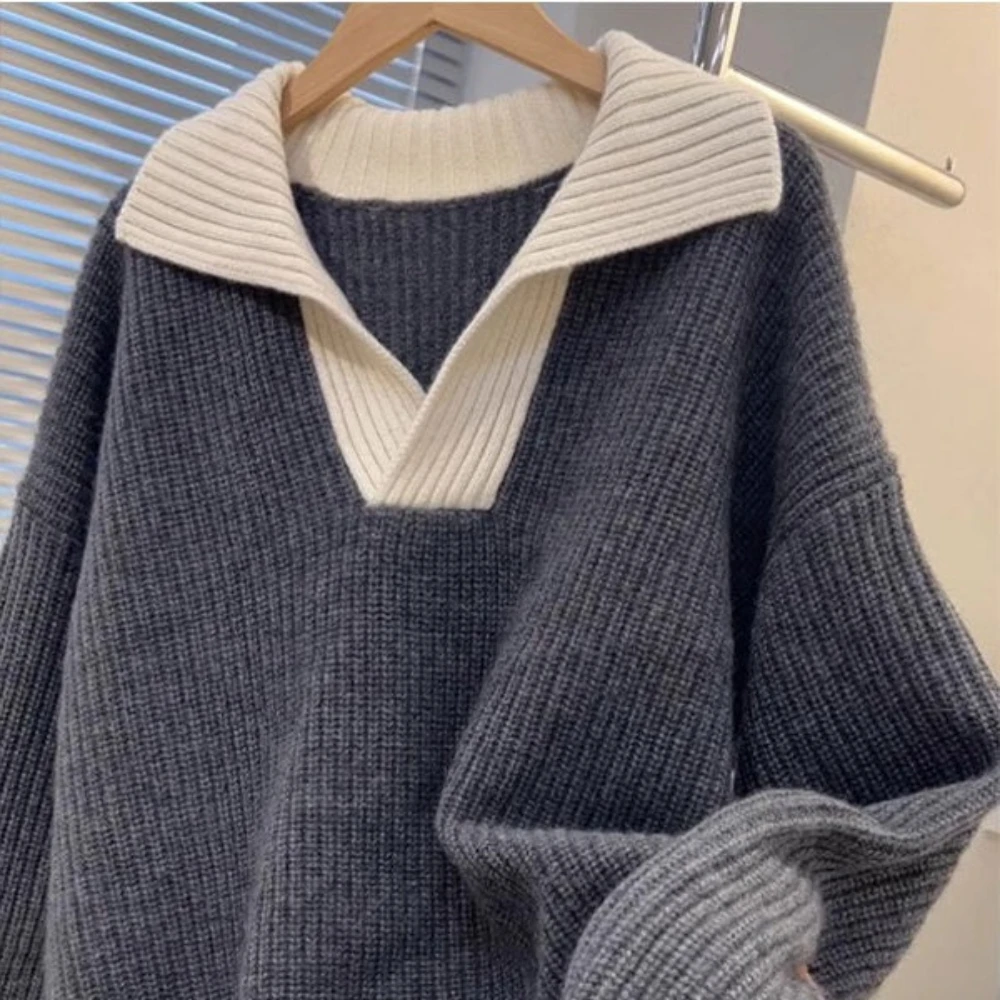 

Autumn Winter Sweet Korean Fashion Casual Solid Pullover O-Neck Pullover Plush Warm Sweat Ladies Sweater Lace Women Knit Sweater