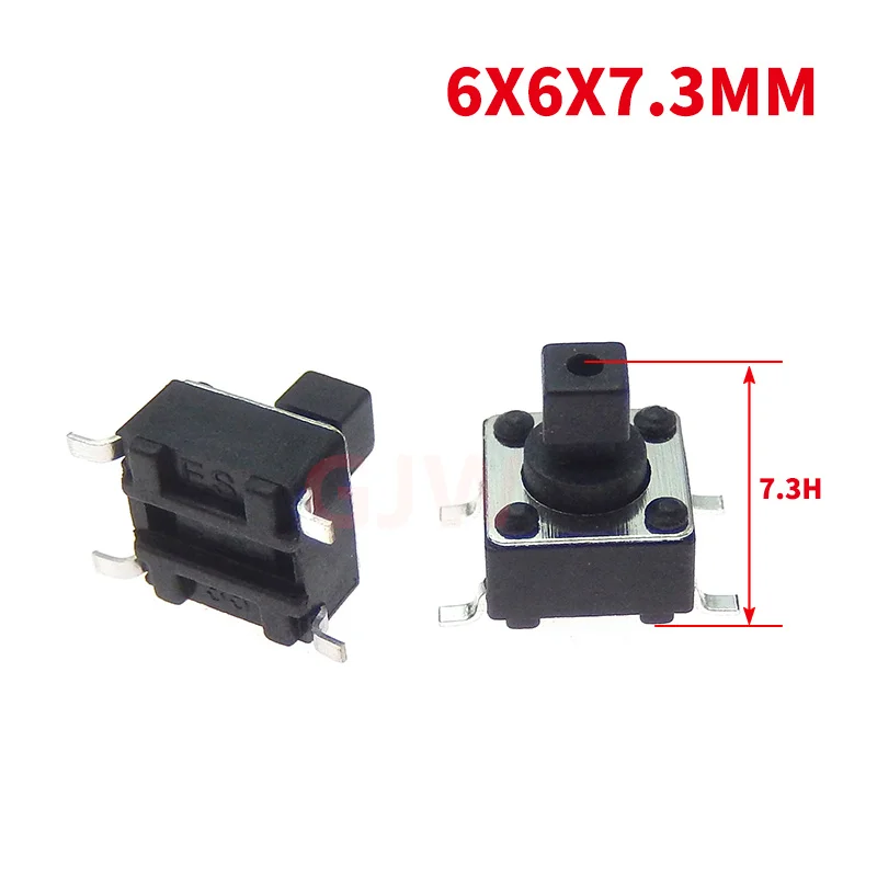 50PCS SMT 6*6 6X6X4.3/5/6/7/8/9-20MM 6x6x4.3MM 6x6x5MM 6x6x6MM 6x6x7MM 6x6x8MM 4PIN smd tact switch Micro push button switch