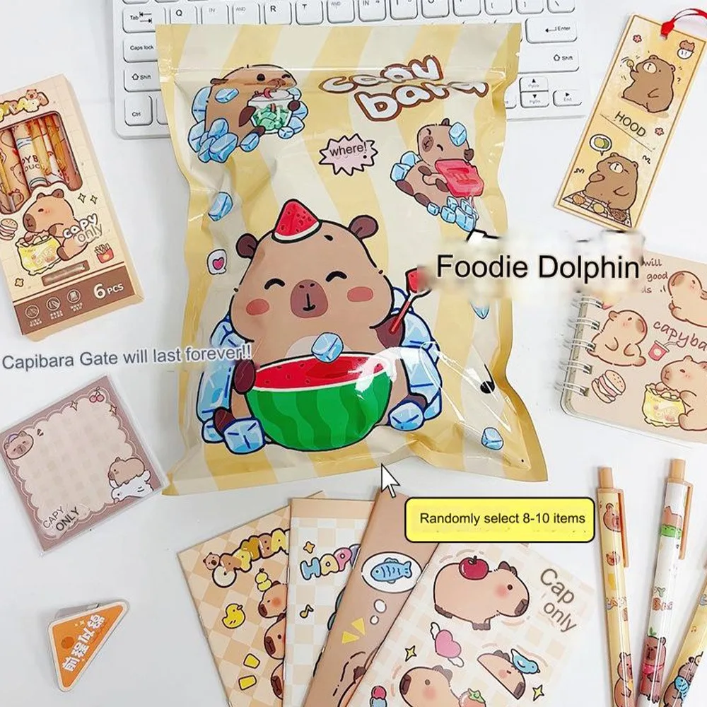 Creative Capybara Stationery Set Cartoon Pencil Stationery Blind Bag Birthday Gift Student Prize Capybara Gift Pack