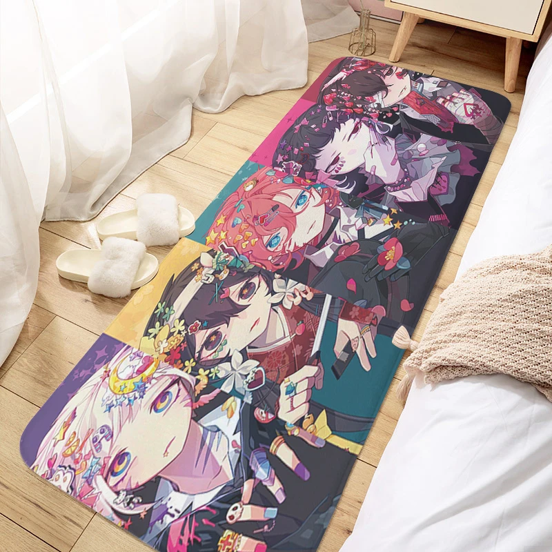 

Anime Rug for Bedroom Bungo Stray Dogs Doormat Entrance Door Room Floor Carpet Kitchen Balcony Hallway Porch Foot Mat Non-slip
