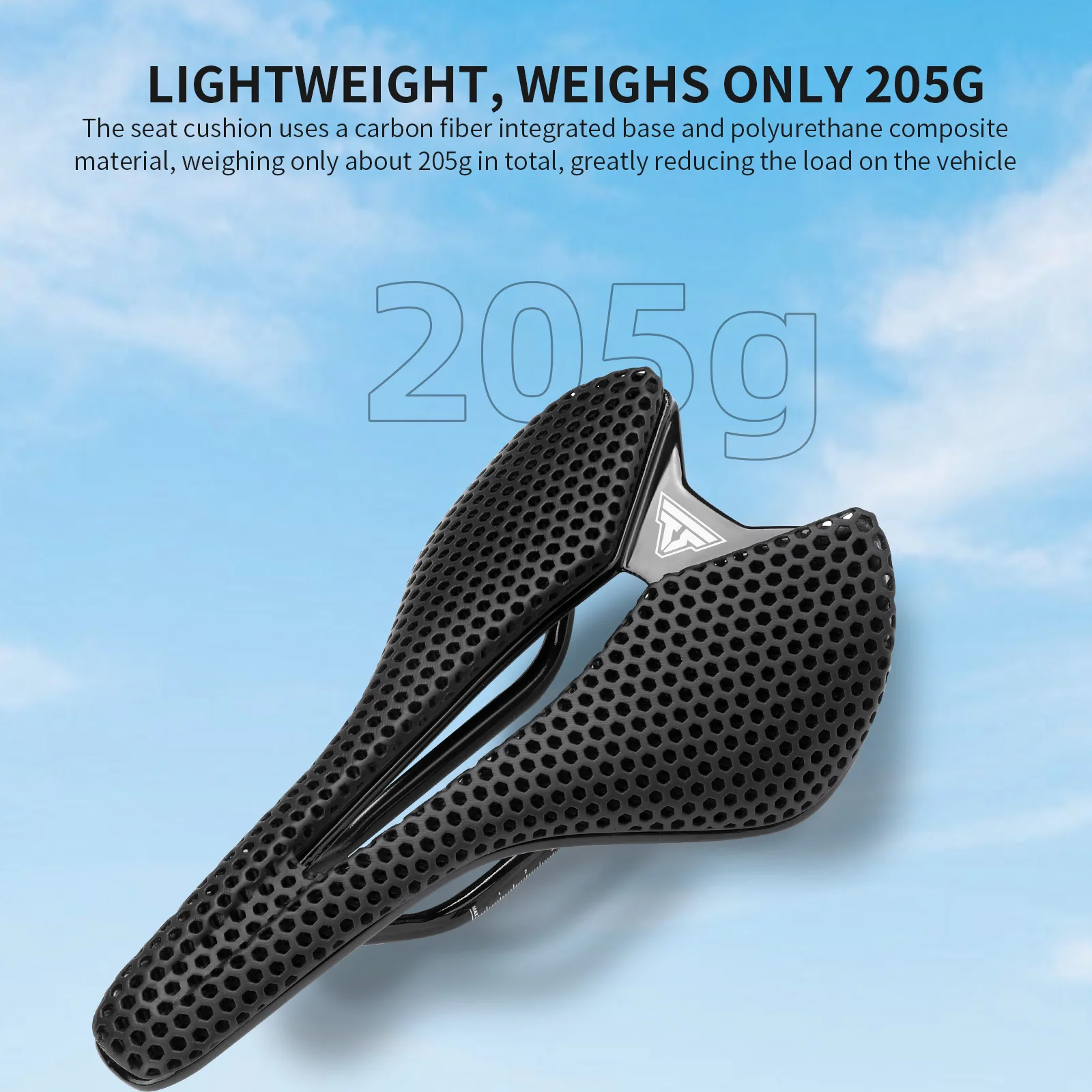 TOSUOD 3D-gedruckter Sattel für Rennräder, Kohlefasermaterial, rutschfester, wasserdichter Fahrradsitz, leichtes Design – Detail 9
