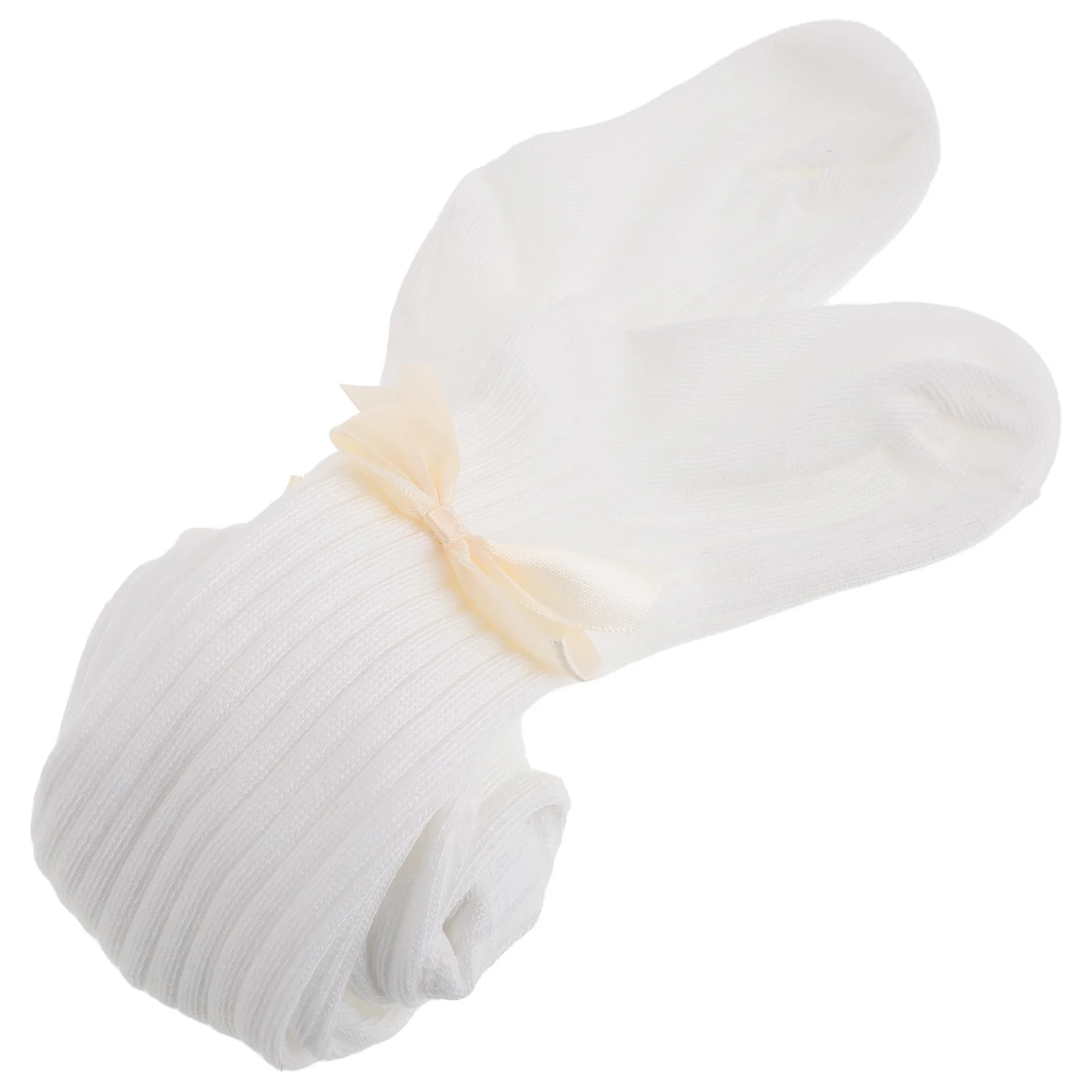 ถุงเท้ายาวแบบรัดข้อเท้าลายริบบิ้นน่ารักสำหรับเด็กผู้หญิง 1 คู่ สำหรับเด็กวัยหัดเดิน ถุงเท้ากันลื่นแบบยาวถึงเข่า เหมาะสำหรับใส่ในฤดูใบไม้ผลิและฤดูใบไม้ร่วง พร้อมโบว์สำหรับเด็กผู้หญิง