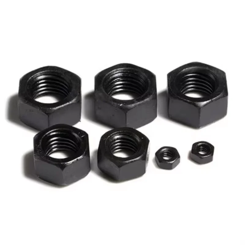 

TBRHZMK 20pcs M2 M2.5 M3 M4 M5 M6 M8 M10 hexagon lock nuts outer hex screw cap nut black color GB6170