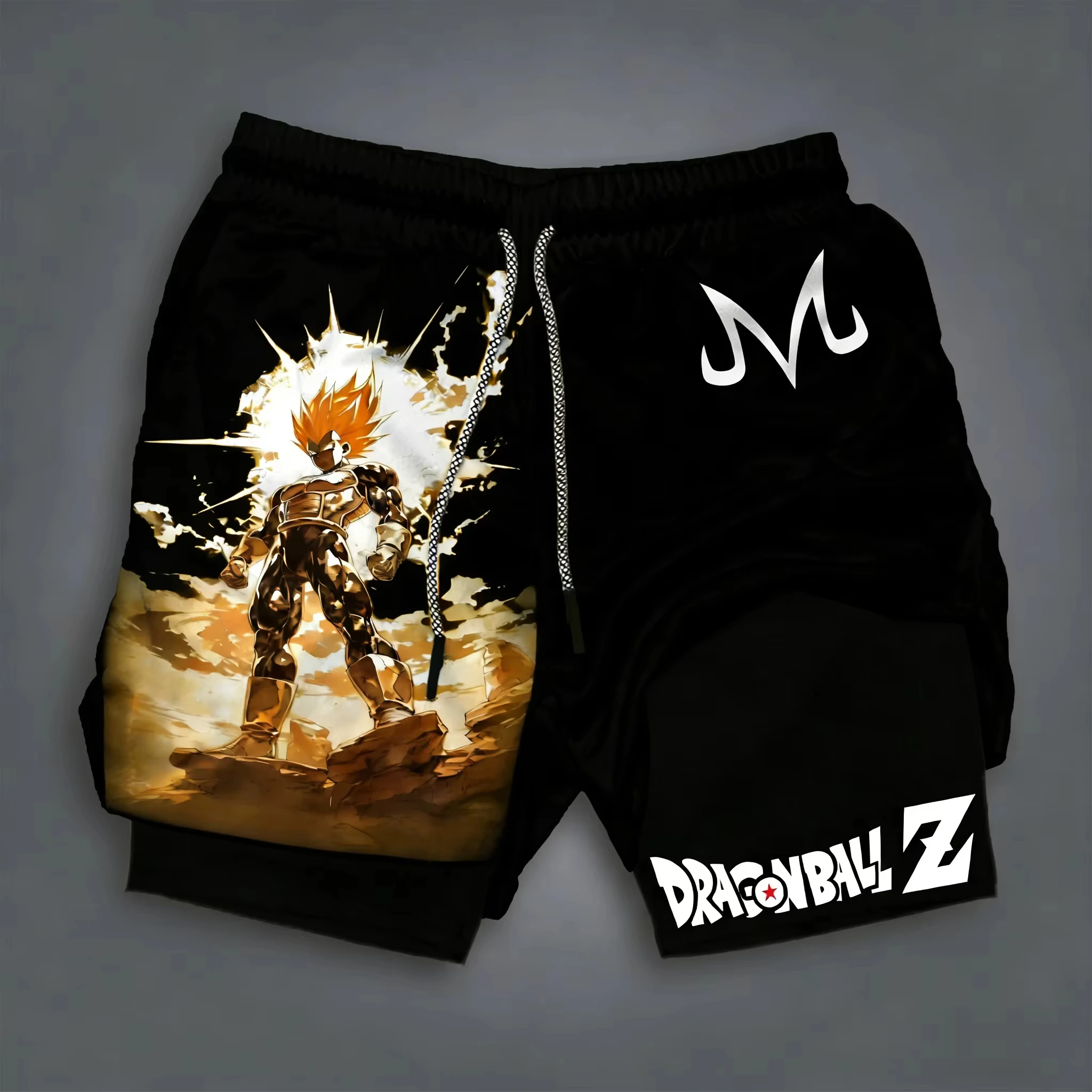 

Dragon Ball anime peripheral printed double-layer shorts 2026 latest summer sports men's loose and breathable