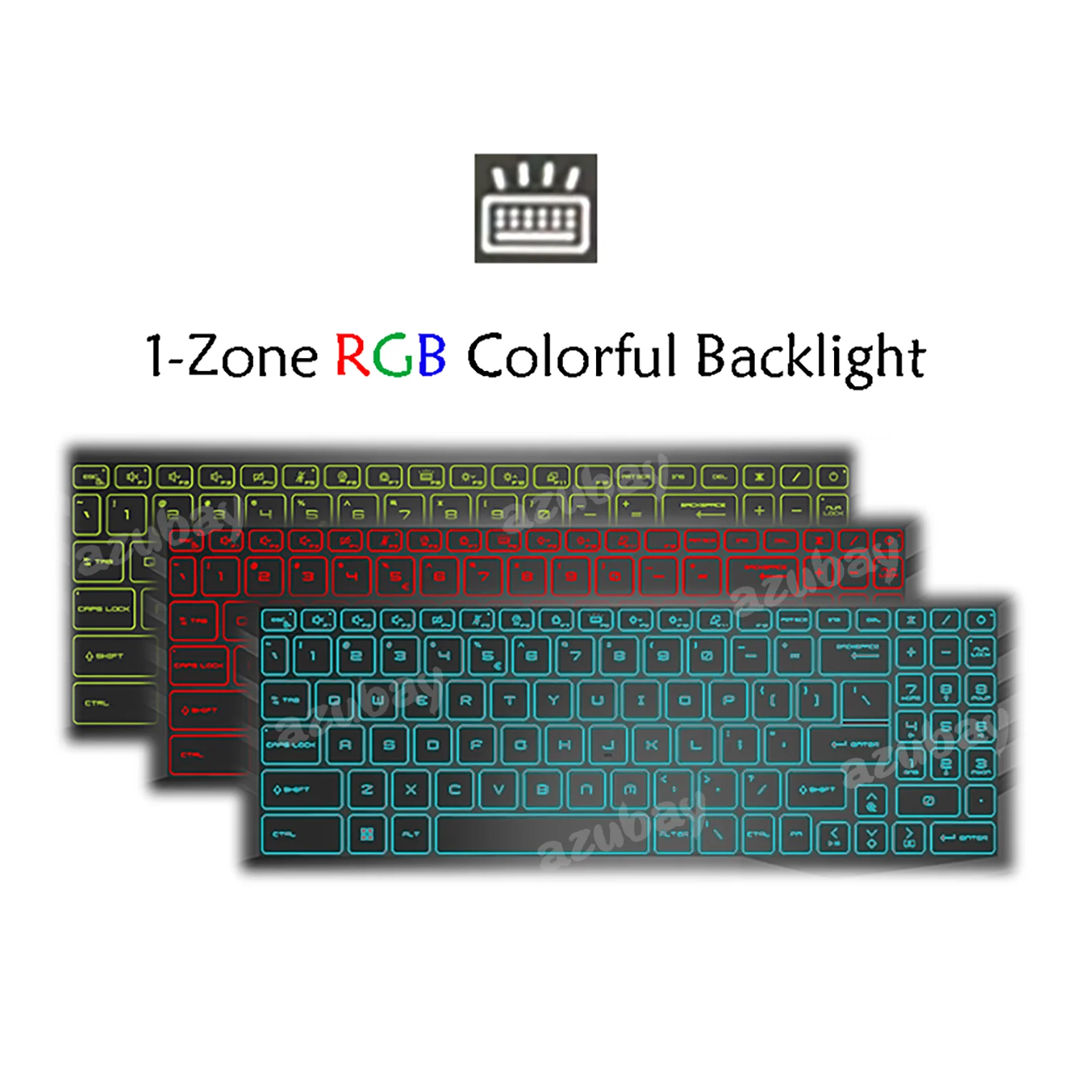 Teclado para ordenador portátil MSI Crosshair 15 A11UCK/ 15 A11UDK/ 15 A11UEK, 17 A11UCK/ 17 A11UDK/ 17 A11UEK 1-Zone RGB retroiluminado