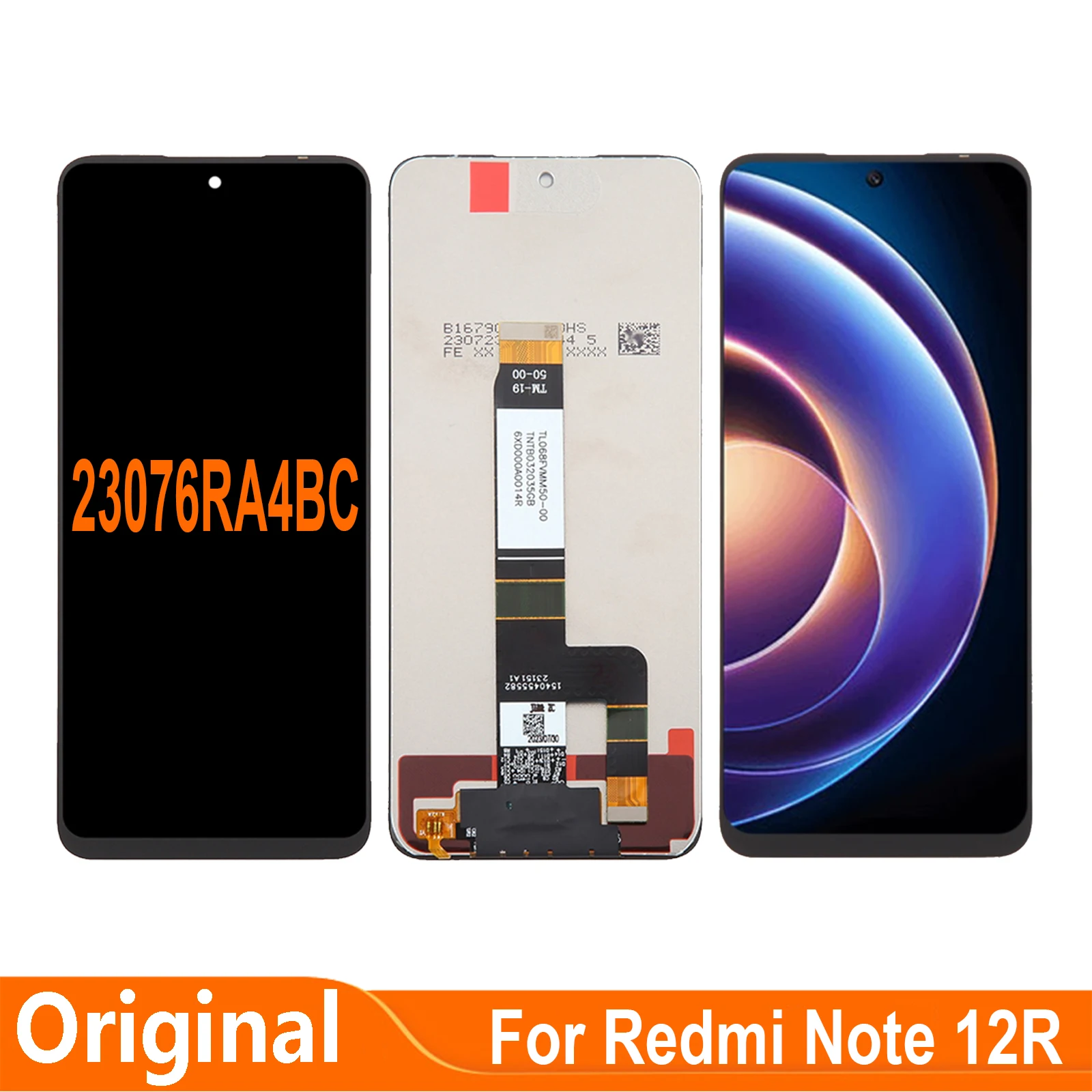 For Xiaomi Redmi Note 12R 23076RA4BC LCD Display Touch Screen Digitizer Assembly Parts