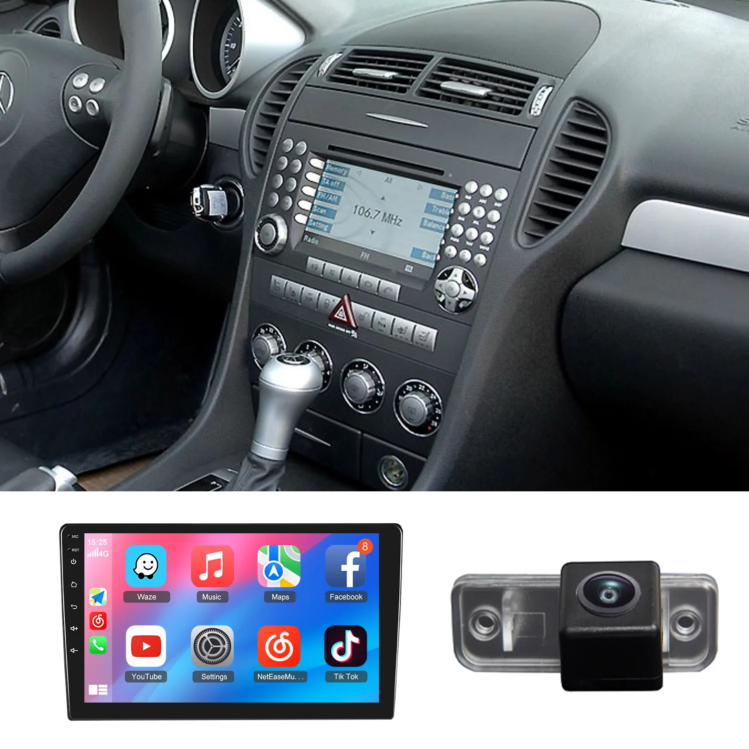 Android Car radio Carpaly GPS Navigation HD Reverse camera For Mercedes benz SLK Klasse R171 SLK200 SLK200K SLK280 SLK300 SLK55