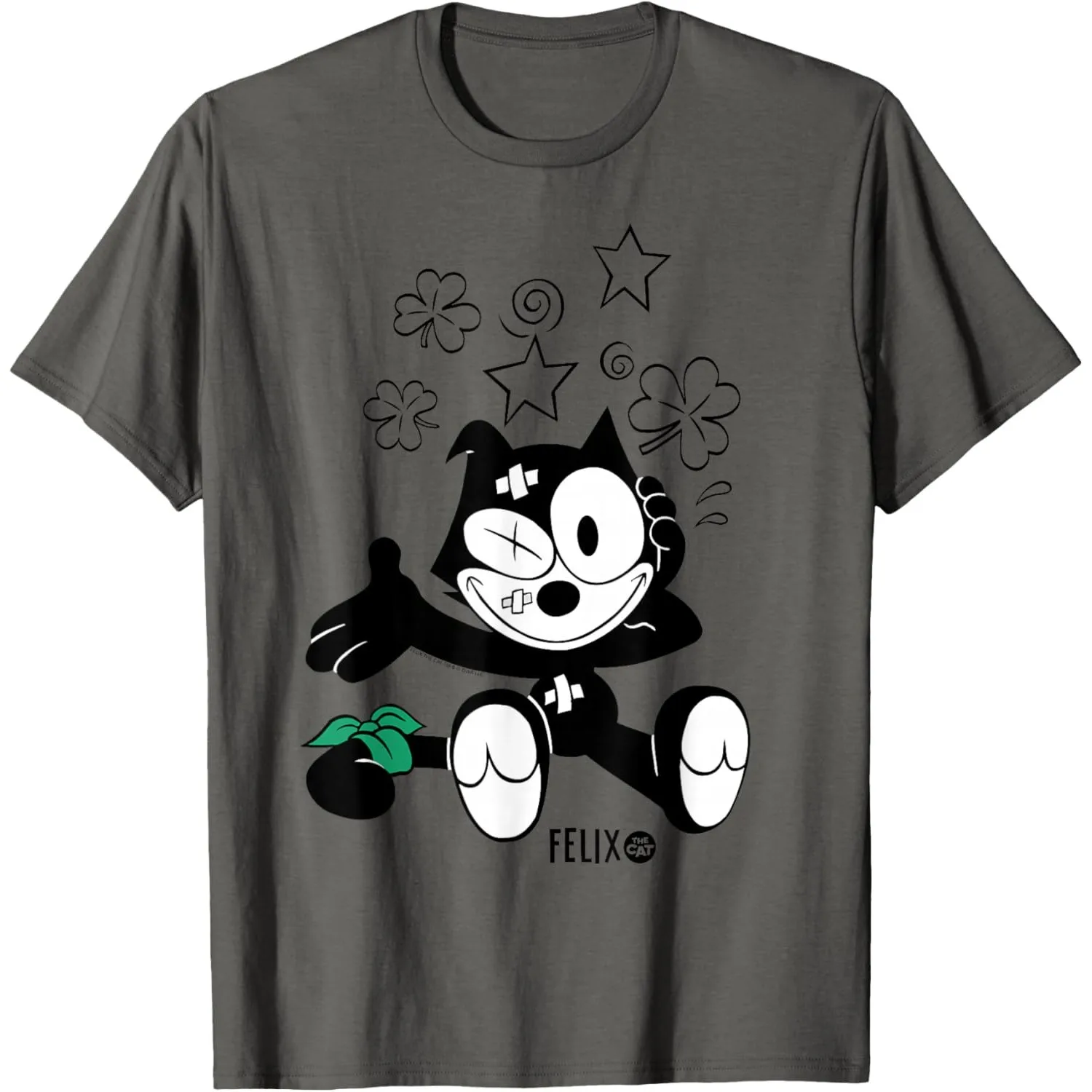 Felix The Cat St Patrick S Day Graphic Tee Short Sleeve Crew Neck T-Shirt For Men