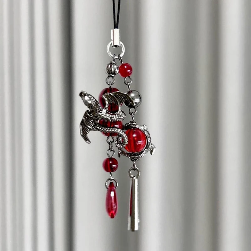 Creative Phone Charms Fashion Trendy Beaded Rabbit Mobile Phone Chain Lanyard Keychain Bag Decoration Pendant Card Book Chain