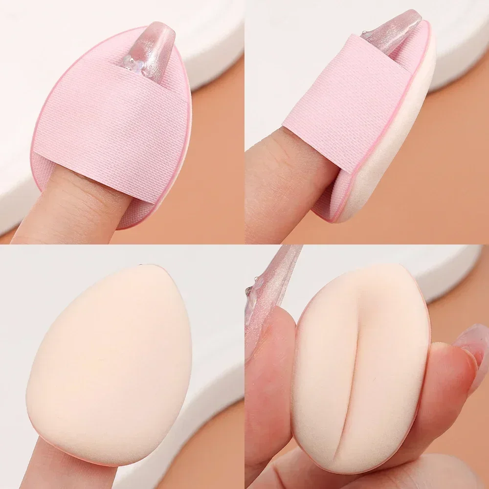 Finger Detail Makeup Puff with Box 10pcs Mini Size Air Cushion Concealer Cosmetic Puff Foundation Makeup Sponge Set Beauty Tools