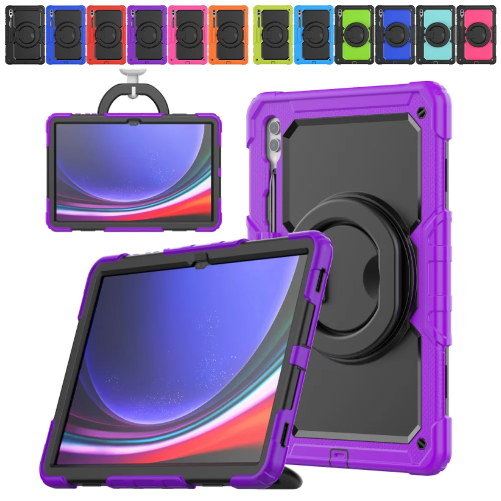 

Тяжелый чехол для Samsung Galaxy Tab S10Ultra S9Ultra S8Ultra 14,6 дюйма SM-X920 SM-X910B SM-X900 Чехол с 360° ° Вращающийся кронштейн