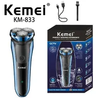 Kemei KM-833 Grade 7 Waterproof And Washable Men High Quality Rechargeable Electric Shaver 보지털제모기 monster clipper