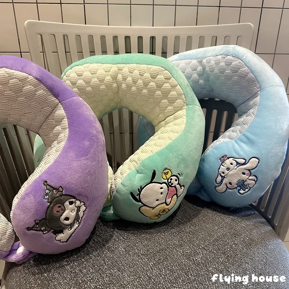 

Anime Sanrio U-shaped Pillow Cartoon Hello Kitty Melody Kuromi Cinnamoroll Nap Pillow Portable Travel Neck Pillow Birthday Gift