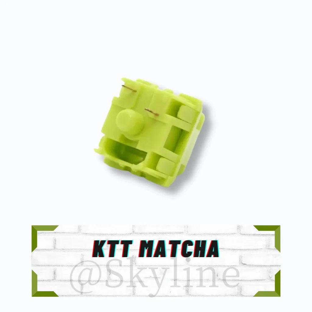 Imagem -03 - Interruptor Original de Ktt Matcha para Conteúdo de Teclado Mecânico Tátil 40g Pinos Casa pc Pom Eixo Placa de Ouro Primavera Gk61 Rk61