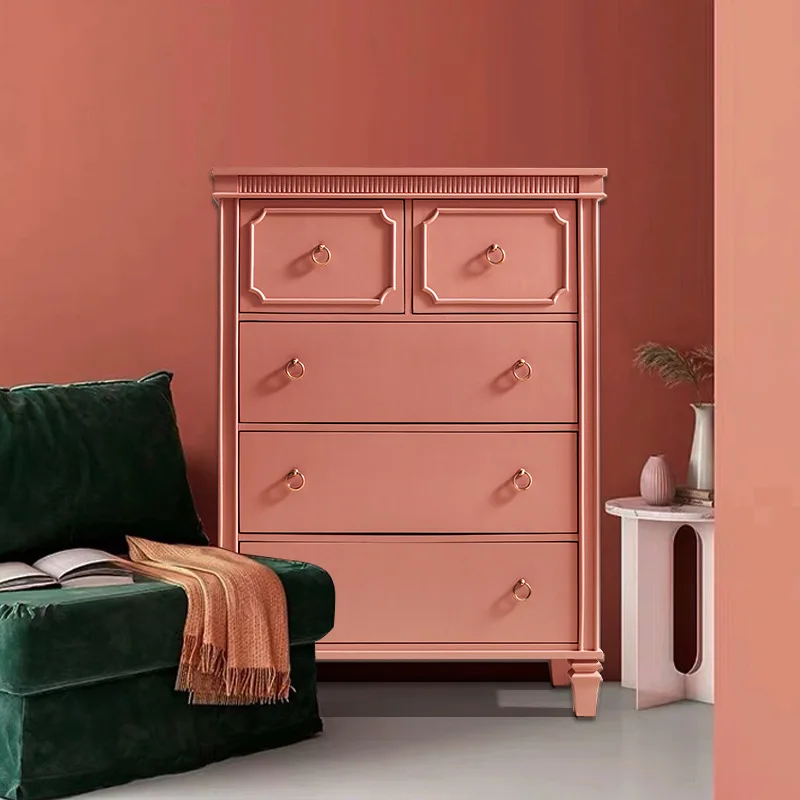 

solid wood bedroom storage locker drawer cabinet entrance decorative cabinet living room simple chest cabinet Nordic