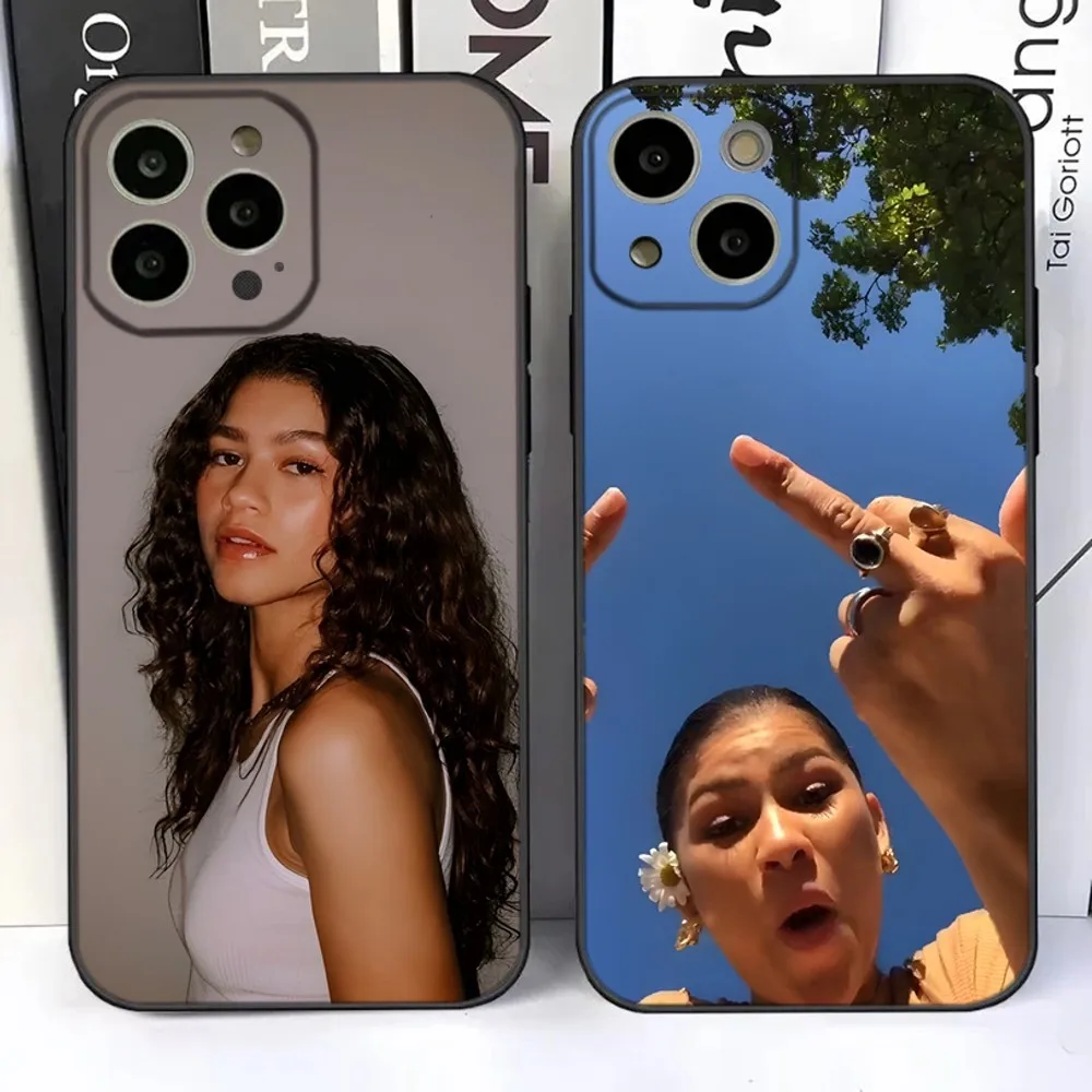 Z-Zendaya Phone Case For iPhone 15,14,13,12,11 Plus,Pro,Max,XR,XS,X,7,8 Plus,SE,Mini Silicone Soft