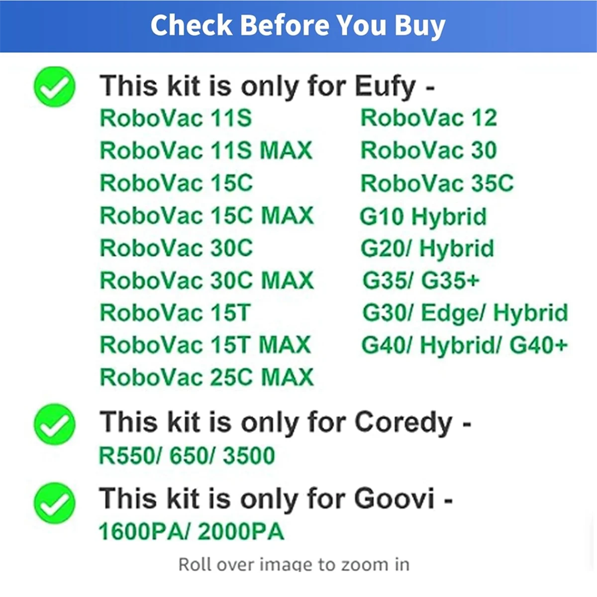 HEISSE Ersatz-Rollbürste für Eufy RoboVac 11S, 11S MAX, 12, 15C, 15T, 25C, 30, 30C, für G10 Hybrid, G30, G30 Edge Roboterstaubsauger