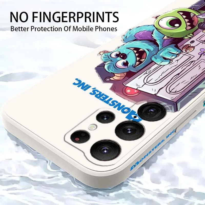 Monster Power Company Cute For Samsung Galaxy S25 S24 S23 S22 S21 S20 Ultra Plus FE 5G Liquid Left Rope Cover Phone Case - Image 6
