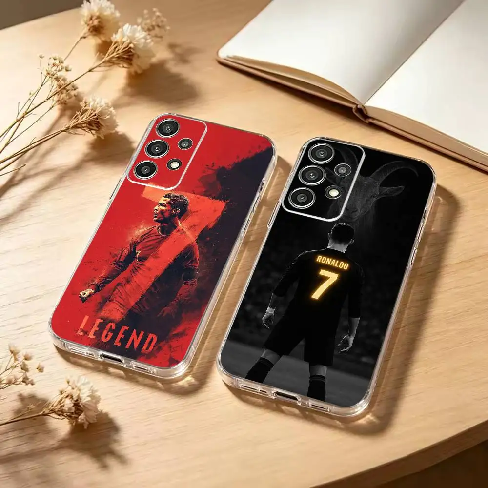 

Ronaldo's Fierce Game Phone Case For Transparent Soft case Samsung S25,S24,S21,S22,S23,S30,Ultra,S20,Plus