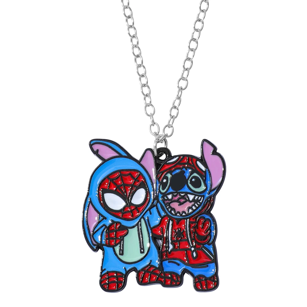 Ожерелье-disney-stitch-marvel-spider-man-—-милый-кулон-«Чужой-и-супергерой»-украшения-в-стиле-аниме-и-комиксов-для-фанатов