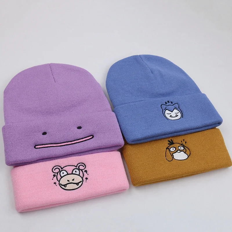 Image of Pikachu Wintermütze für Damen, Anime-Stil, einfarbig, lustige Strickmütze, geeignet für Männer und Frauen