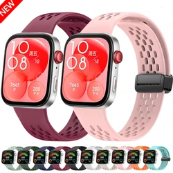 Silicone Strap For Huawei Watch Fit 3 Sport Breathe Magnetic Bracelet Wristband For Huawei Watch Fit 3 Correa Replacement Band