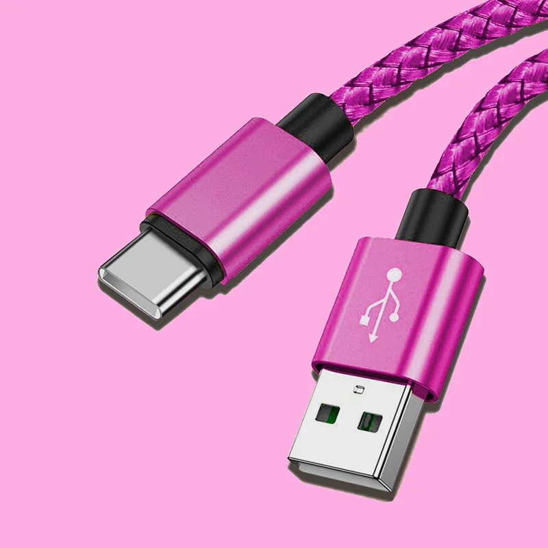 USB A auf Typ C Ladekabel Schnellladegerät Nylon Datenkabel für iPhone Android Huawei Samsung TypeC Ladegerät 1M 2M 3M – Detail 8