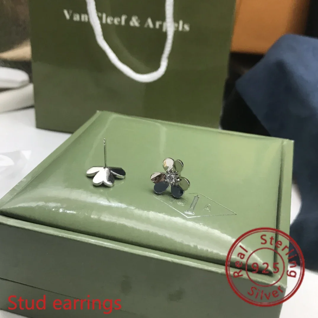 New Arrival 2024 S925 Silver VCA Earrings for Women Gift