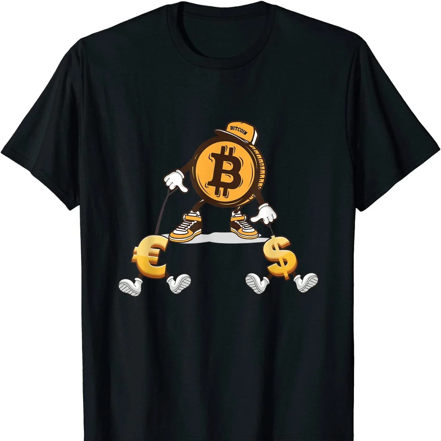 New Bitcoin Dollar Euro Dog Leash Coin Money Cryptocurrency T-Shirt. Premium Cotton Short Sleeve O-Neck Mens T Shirt New S-5XL