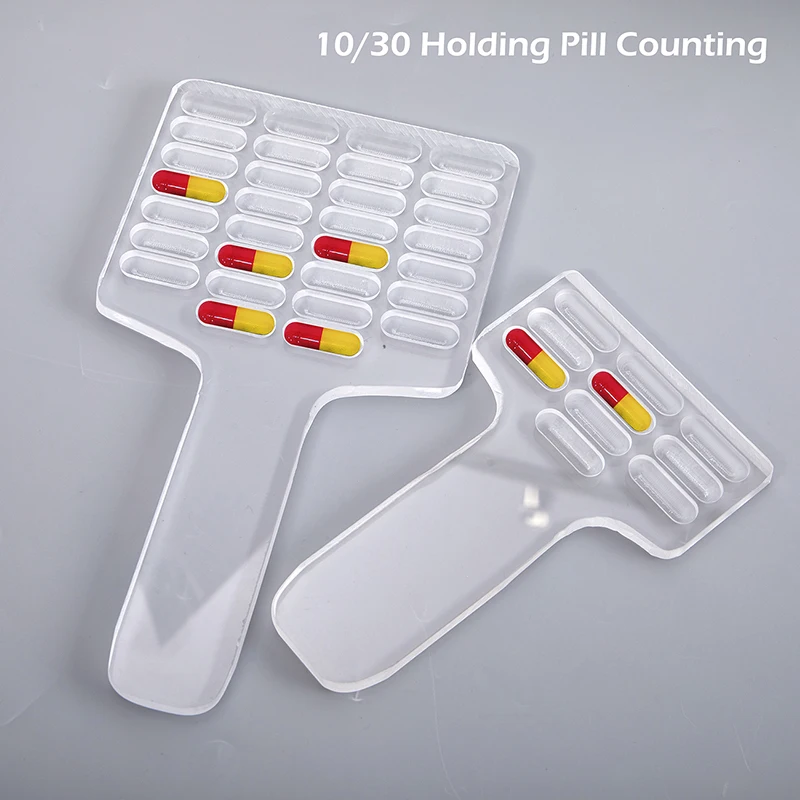 10/30 Holding Tray With Handle Medicine Tray Pill Counter Capsule Pill Counting