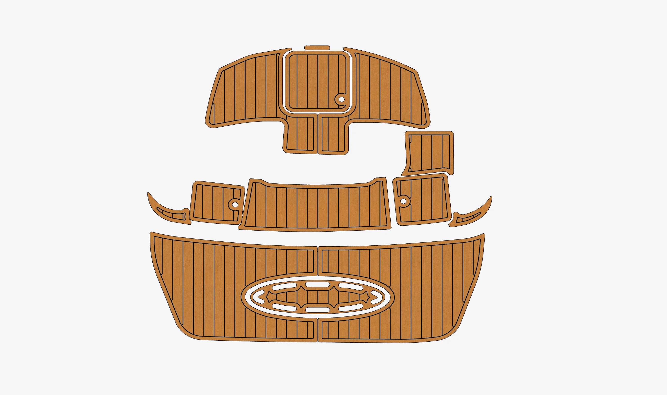 

Non-Slip EVA Faux Teak Marine Mat Self-Adhesive 6mm Yacht Cockpit Pad for 2001 Monterey Explorer Sport Boat Decking Easy Install