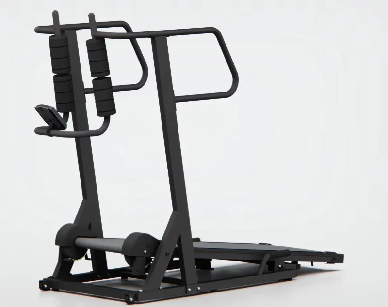 Manual mechanical treadmill, magnetoresistive tilt foldable design, LCD screen 130kg load-bearing,