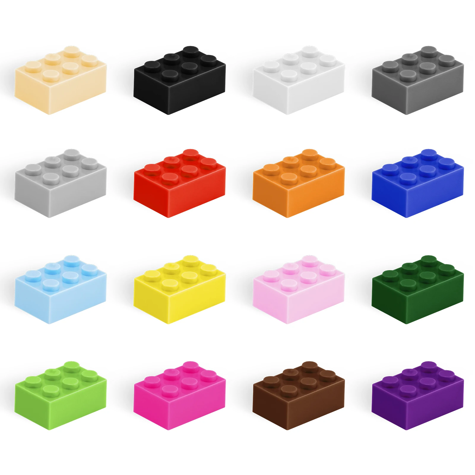 27 stks 2x3 hoge baksteen Multi-color klassieke basisonderdelen bouwen creatief speelgoed bouwstenen speelgoed accessoires compatibel 50