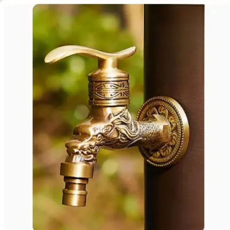 

Antique Copper Outdoor Animal Creative Faucet Household Washing Machine Faucet