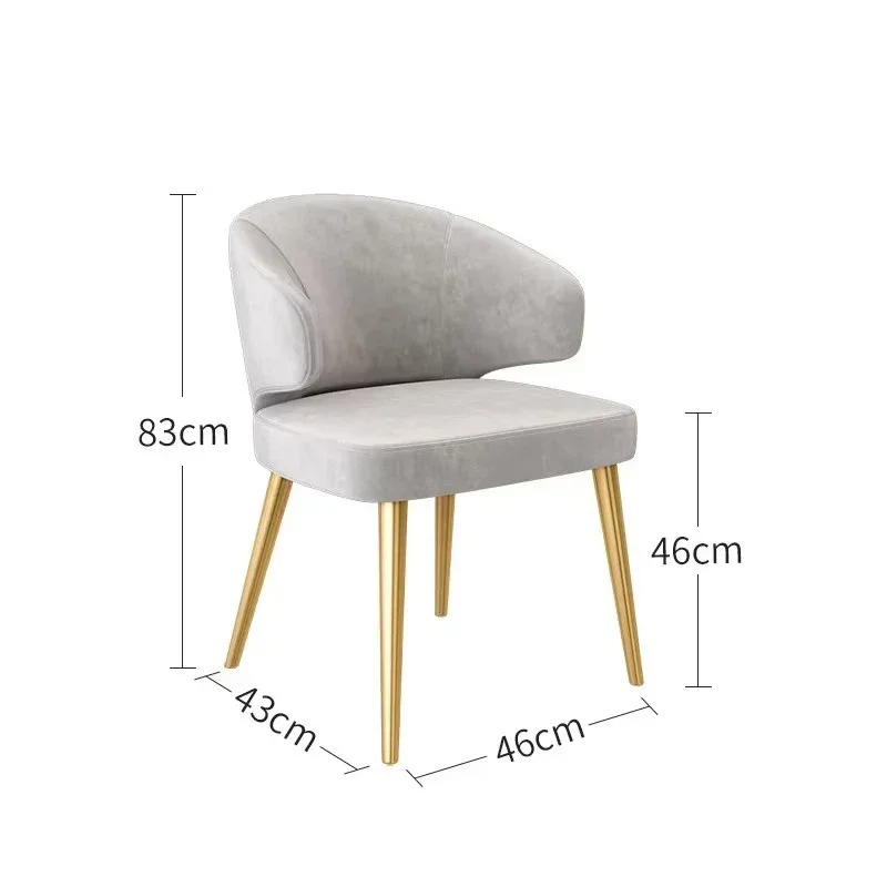 Chaises de Salle à Manger Modernes Chinoises avec Dossier, Canapé Portable, Nordique, Nikde Maison, Salon, Mobilier de Luxe Sedia, 73