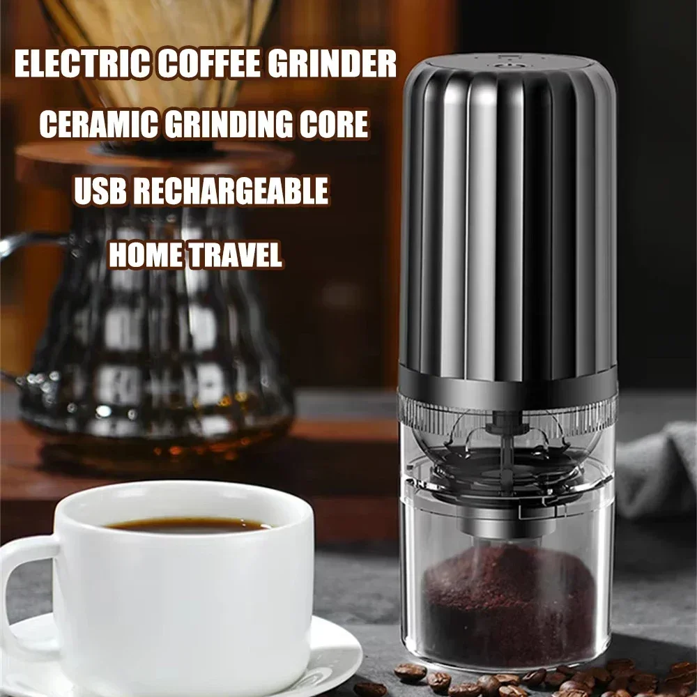 Electric Coffee Grinder USB Charging Thickness Adjustable Ceramic Grinding Core Professional Coffee Bean Grinder Home Travel