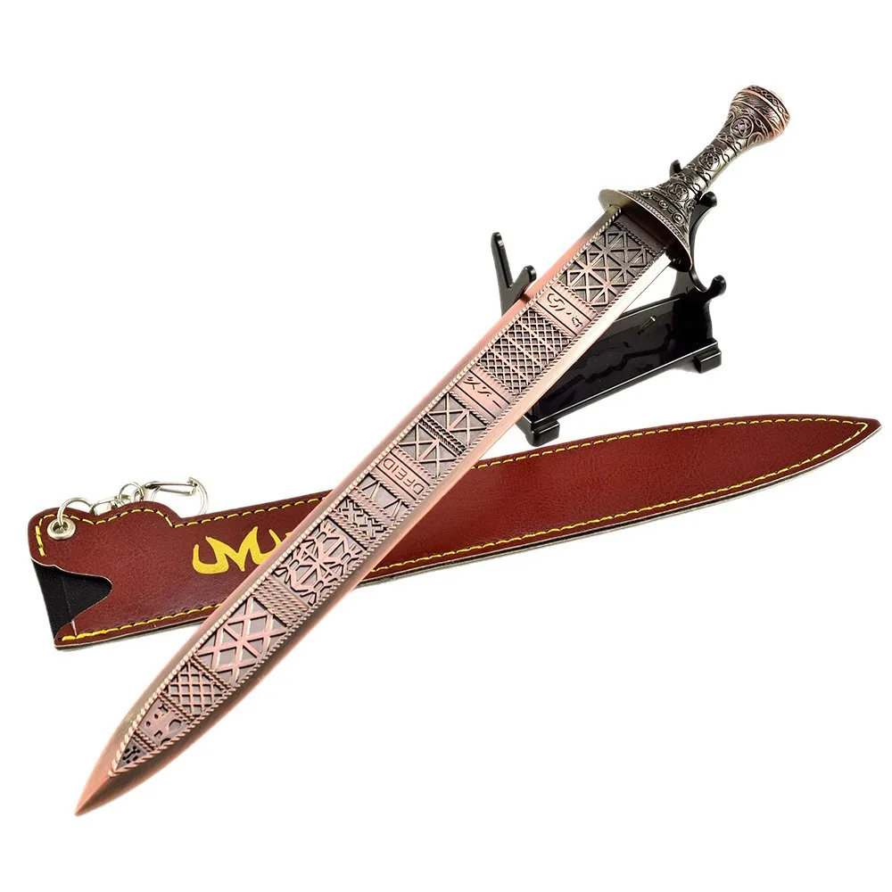 30 cm Regalia von Eochaid Ganzmetall-Lederhülle, Version, Basteln, Spielzeug, Messer, Spielzeug, Schwert, Katana, Ornamente, Ring, ER-Spielsammlungen