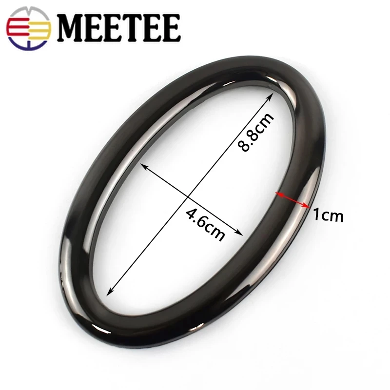 2/4Pcs 88*46mm Oval Rings Metal Bag Handles Bags Eyelet Frame Kiss Clasp Clutch Handbag Hardware Accessories DIY Leather Crafts