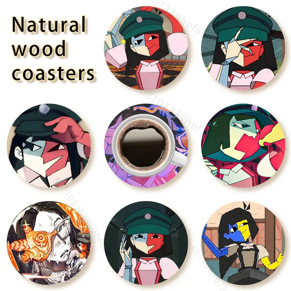 

E-ENA D-Dream BBQ Wooden Cup Mats Combo Decora Glass Cup Coaster Home Kitchen Decora Gift