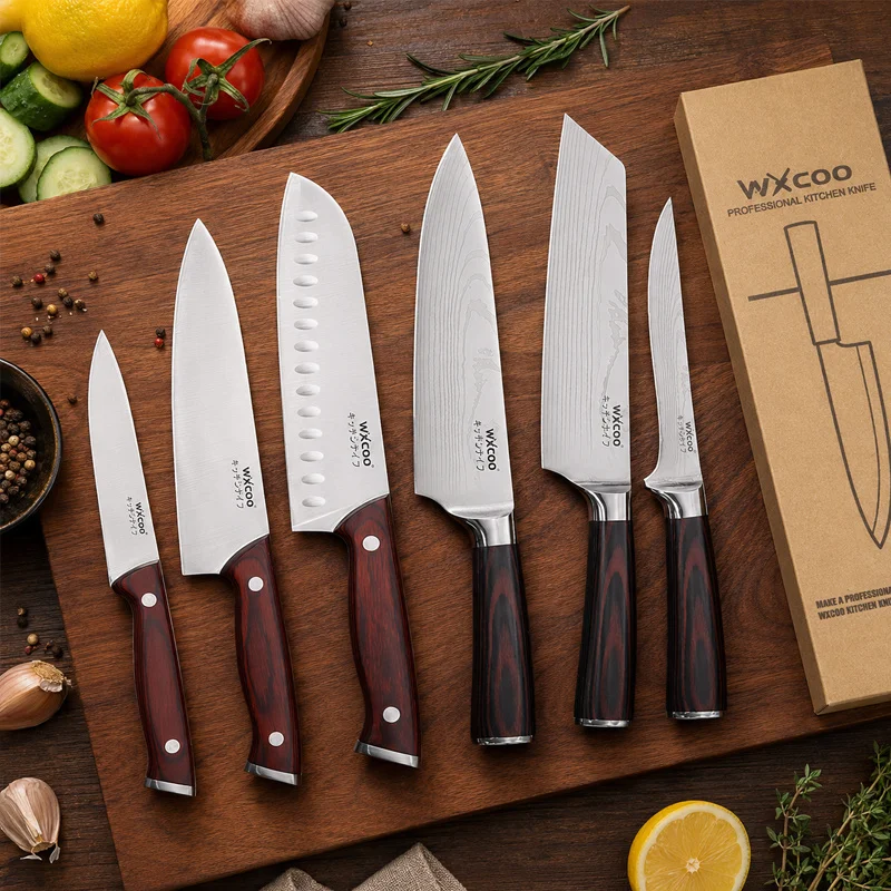 All-In-One Kitchen Knife Set Creative Stainless Steel Boning Knife Meat Cleaver Fruit Vegetable Cutting for Cooking Kitchen