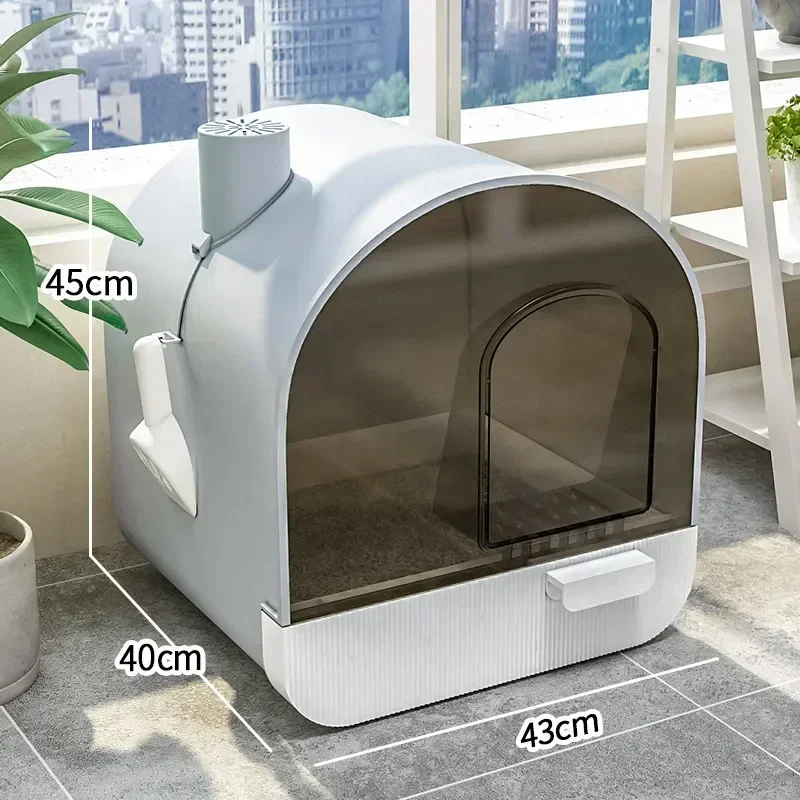 

Large High Cat Litter Box Fully Enclosed Training Furniture Enclosure House Cat Litter Box Arenero Gato Pet Product Capacity10kg