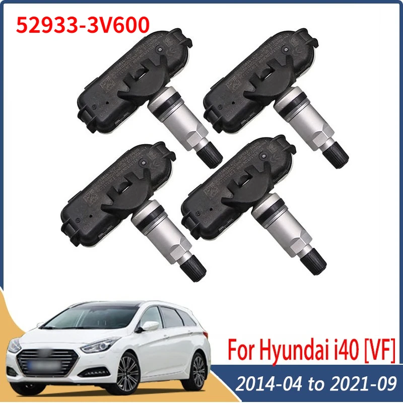 52933-3V600 Car Tire Pressure Monitor Sensor 4PCS For 2014-2021 Hyundai I40 [VF] 2011-2017 Kia Rio [UB] TPMS 434MHZ 529333V600