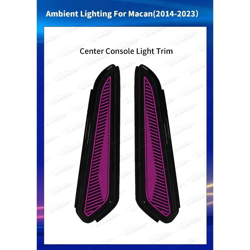 

Обновленное светодиодное освещение салона автомобиля Symphony для Porsche Macan 2014-2023, аксессуары для украшения атмосферной полосы