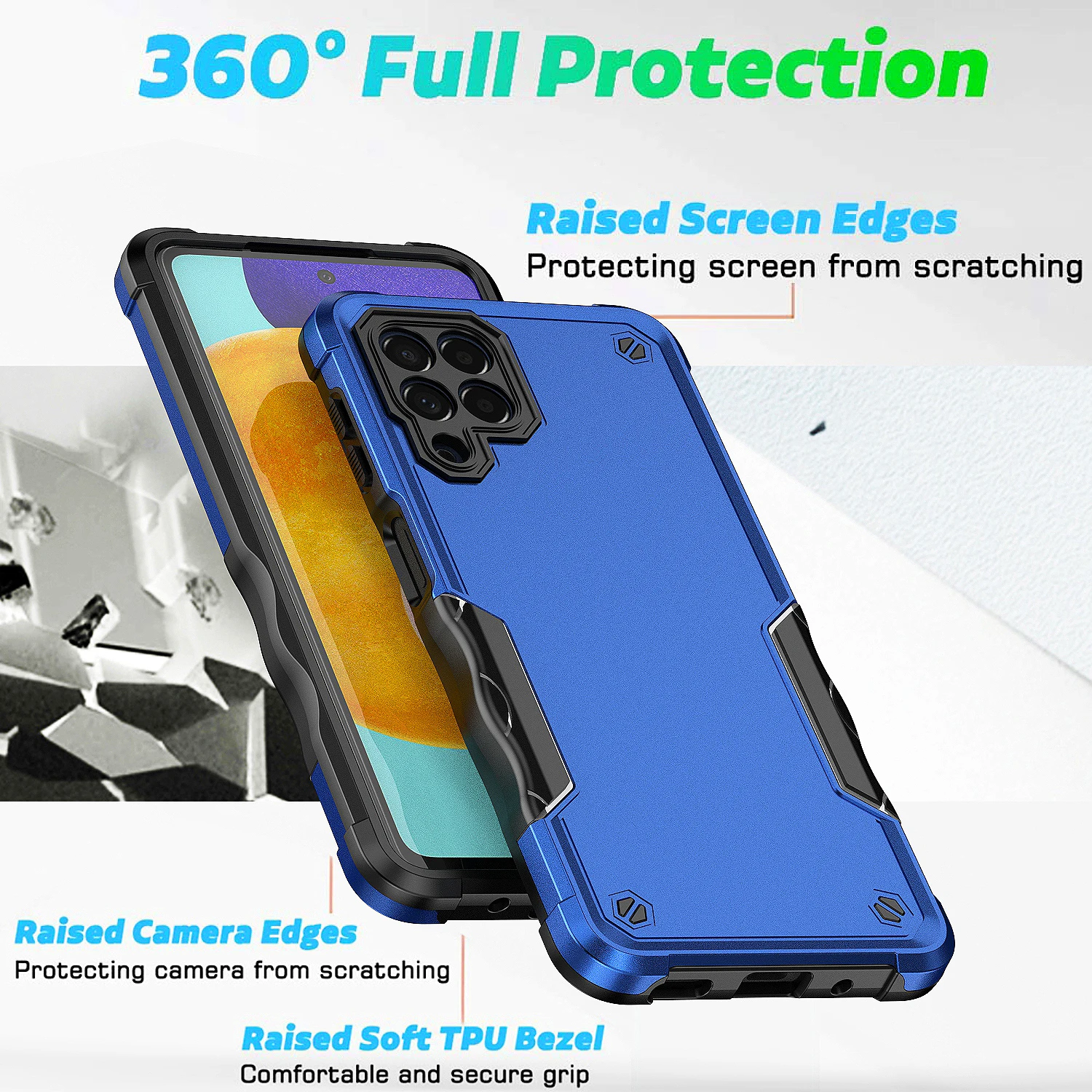 Heavy Hybrid Armor Phone Case for Samsung Galaxy A03S A02S M53 M51 M32 M31 M30S M23 M22 M21 M12 F41 F23 F22 F12 Shockproof Cover