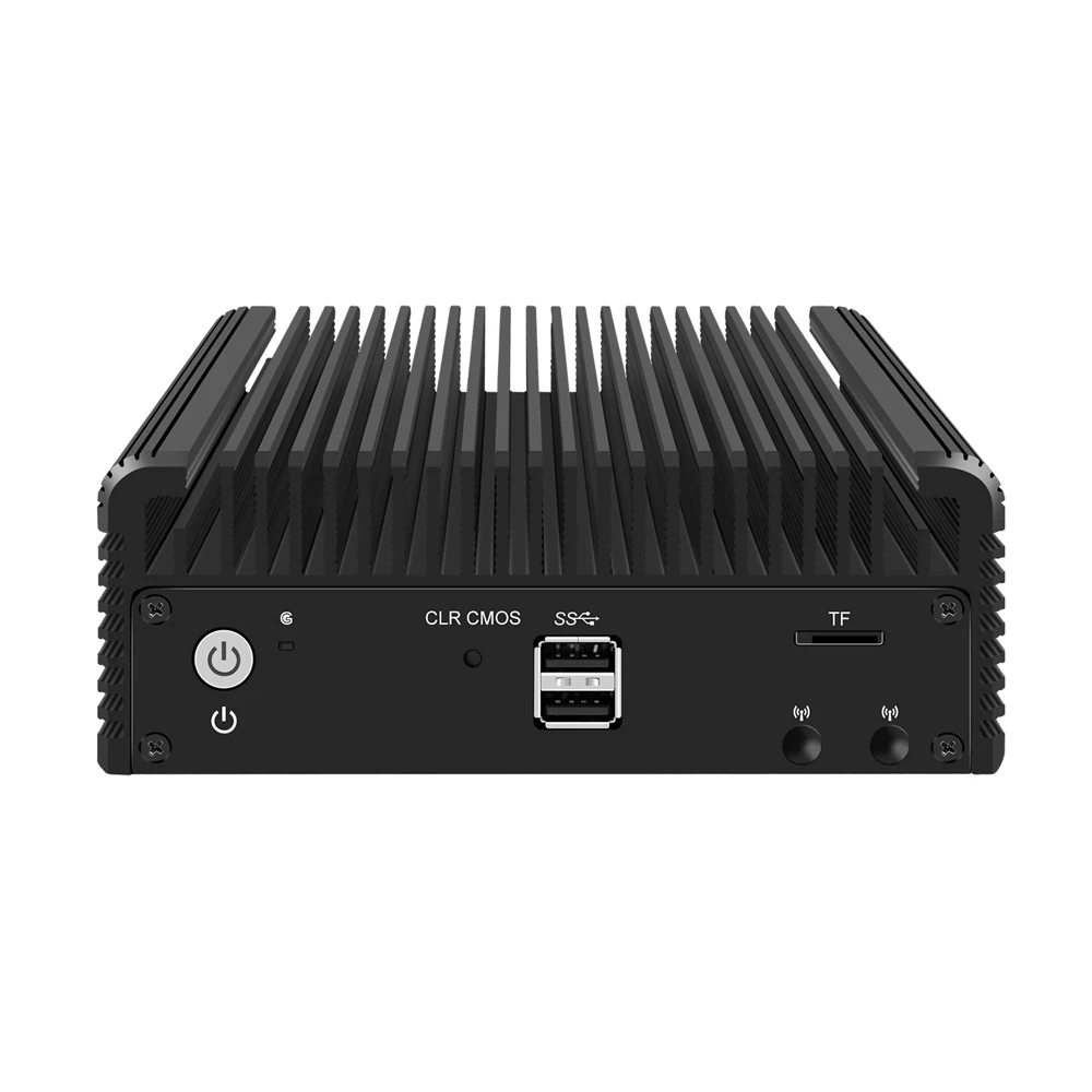 HUNSN Micro Firewall Appliance,Mini PC,pFsense,N200,RJ35,Mikrotik, OPNsense,VPN,Router PC,GPIO,TF Slot,HDMI,DP,4x2.5GbE I226-V