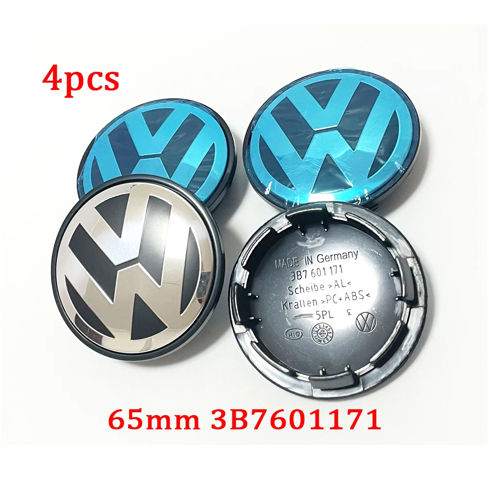 4Pcs 60mm 63mm 7D0601165 Car Wheel Center Hub Caps Cover for VW Volkswagen Golf Polo Passat Touran CC B5 B6 B7 Jetta accessories